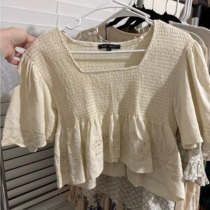 Anthro bach x bach embroidered crop